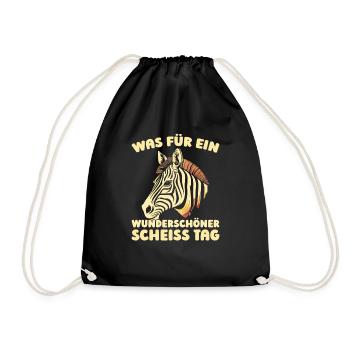 Zèbre, tais-toi, s’il te plaît - Sac de sport léger - noir - Devant