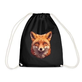 Foxes Fox - Drawstring Bag - black - Front