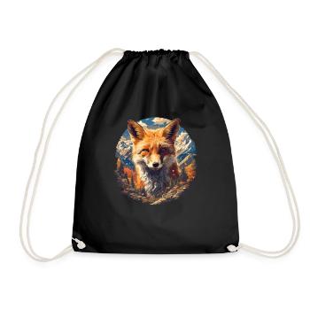Foxes Fox - Drawstring Bag - black - Front