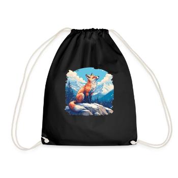 Foxes Fox - Drawstring Bag - black - Front