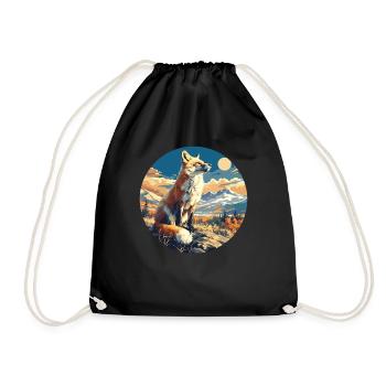 Foxes Fox - Drawstring Bag - black - Front