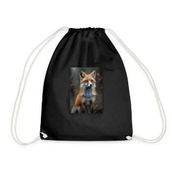 Foxes Fox - Drawstring Bag - black - Front