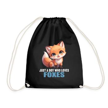 Foxes Fox - Drawstring Bag - black - Front