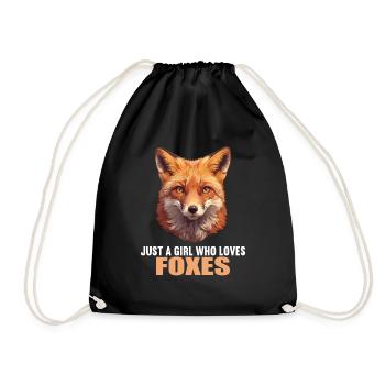Foxes Fox - Drawstring Bag - black - Front