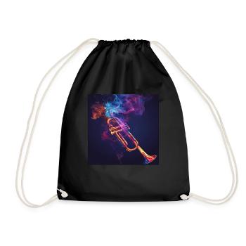 Trumpet - Drawstring Bag - black - Front