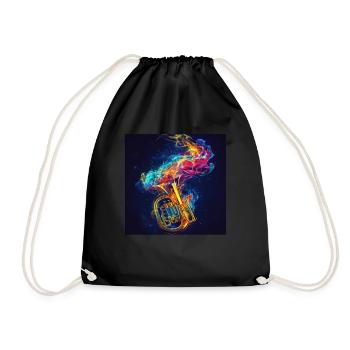 Tuba - Drawstring Bag - black - Front