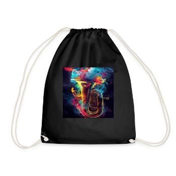 Tuba - Drawstring Bag - black - Front