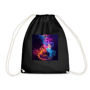 Ukulele - Drawstring Bag - black - Front