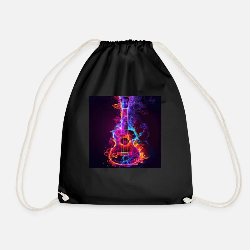 Ukulele - Turnbeutel - Schwarz