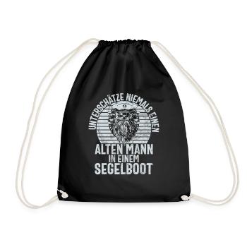 Captain Sailing Saying Boat Sailboat Captain - Drawstring Bag - black - Front