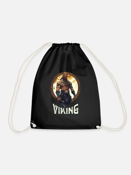 Wikinger Viking Valhalla warrior - Turnbeutel - Schwarz