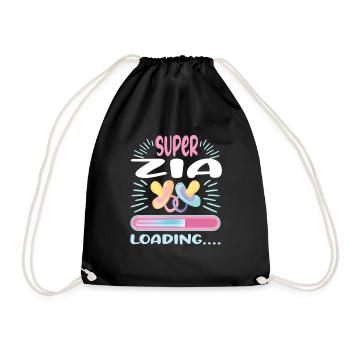 Zia 2024 Loading Aunt 2024 - Drawstring Bag - black - Front
