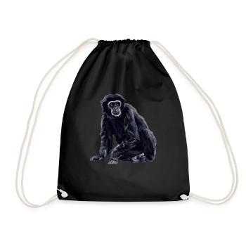 Gibbons Gibbon - Turnbeutel - Schwarz - Vorne
