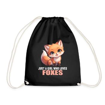 Foxes Fox - Drawstring Bag - black - Front