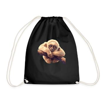 Gibbons Gibbon - Turnbeutel - Schwarz - Vorne