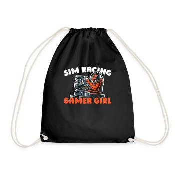 Sim Racing - Drawstring Bag - black - Front