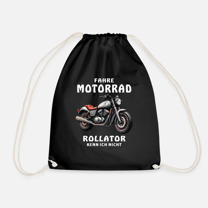FAHRE MOTORRAD ROLLATOR KENN ICH NICHT - Turnbeutel - Schwarz