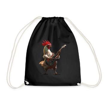 Guitare Coq - Sac de sport léger - noir - Devant