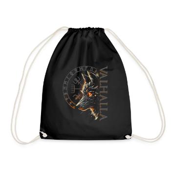 Valhalla Wolf Norse Gods Viking Compass - Drawstring Bag - black - Front