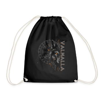 Valhalla Wolf Norse Gods Viking Compass - Drawstring Bag - black - Front