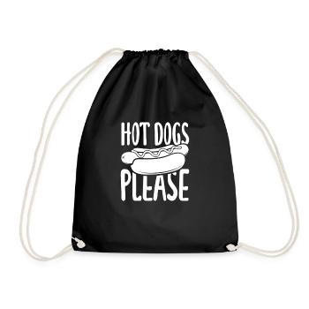 Hot-dogs s’il vous plaît pour les amateurs de barbecue - Sac de sport léger - noir - Devant