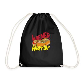 Viennese Warrior Hot Dog Fan - Drawstring Bag - black - Front