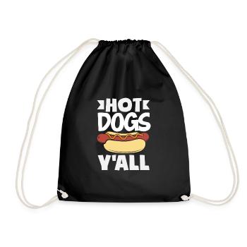 Hot Dogs Y'All Fun For You - Drawstring Bag - black - Front