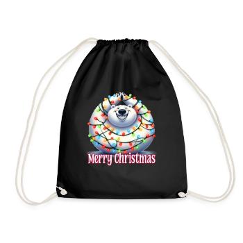 Polar Bear Polar Bear Christmas Merry Christmas - Drawstring Bag - black - Front