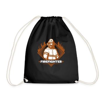 Firefighter Firefighter Pride - Drawstring Bag - black - Front