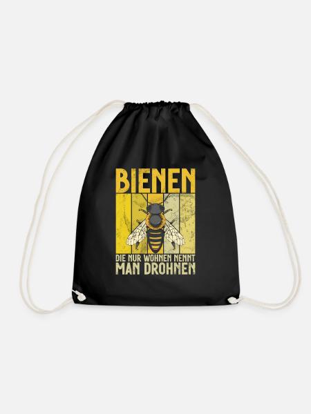 Imker Bienen Honig Natur Bienenflüster Imkerei - Turnbeutel - Schwarz
