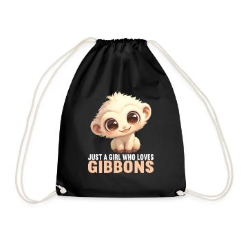 Gibbons Gibbon - Turnbeutel - Schwarz - Vorne