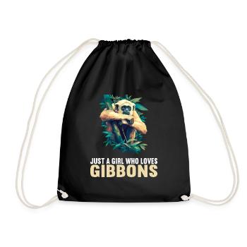Gibbons Gibbon - Turnbeutel - Schwarz - Vorne
