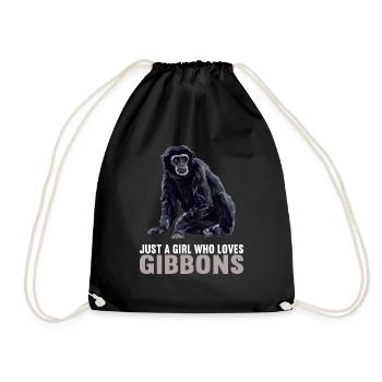 Gibbons Gibbon - Turnbeutel - Schwarz - Vorne