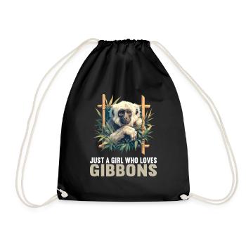 Gibbons Gibbon - Turnbeutel - Schwarz - Vorne