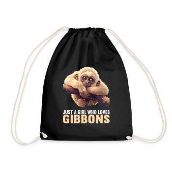 Gibbons Gibbon - Turnbeutel - Schwarz - Vorne