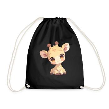 Giraffes Giraffe - Drawstring Bag - black - Front