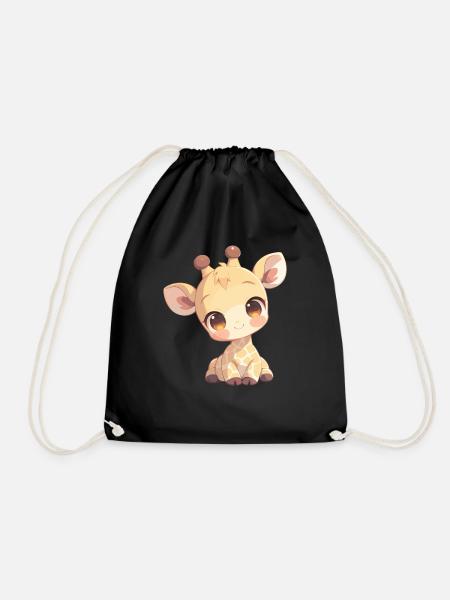 Giraffen Giraffe - Turnbeutel - Schwarz