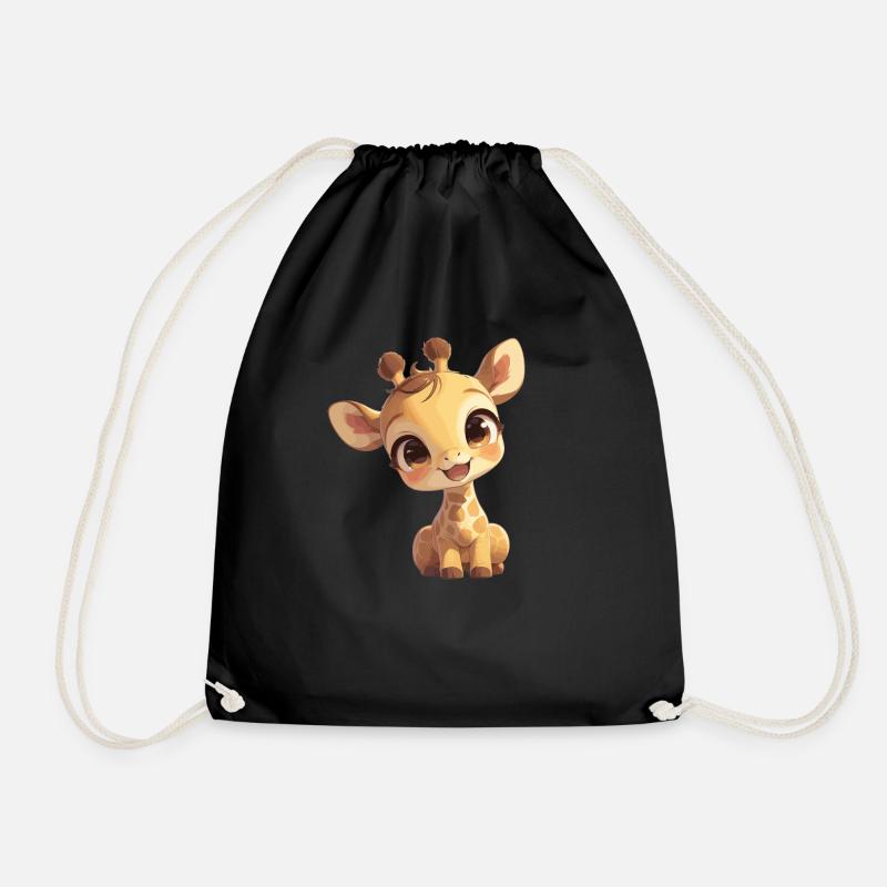 Giraffen Giraffe - Turnbeutel - Schwarz