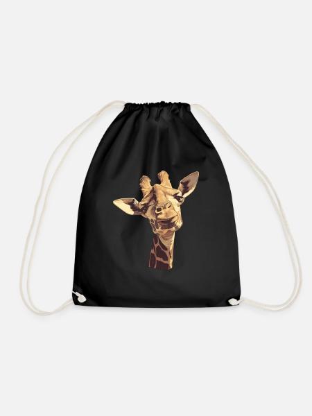 Giraffen Giraffe - Turnbeutel - Schwarz