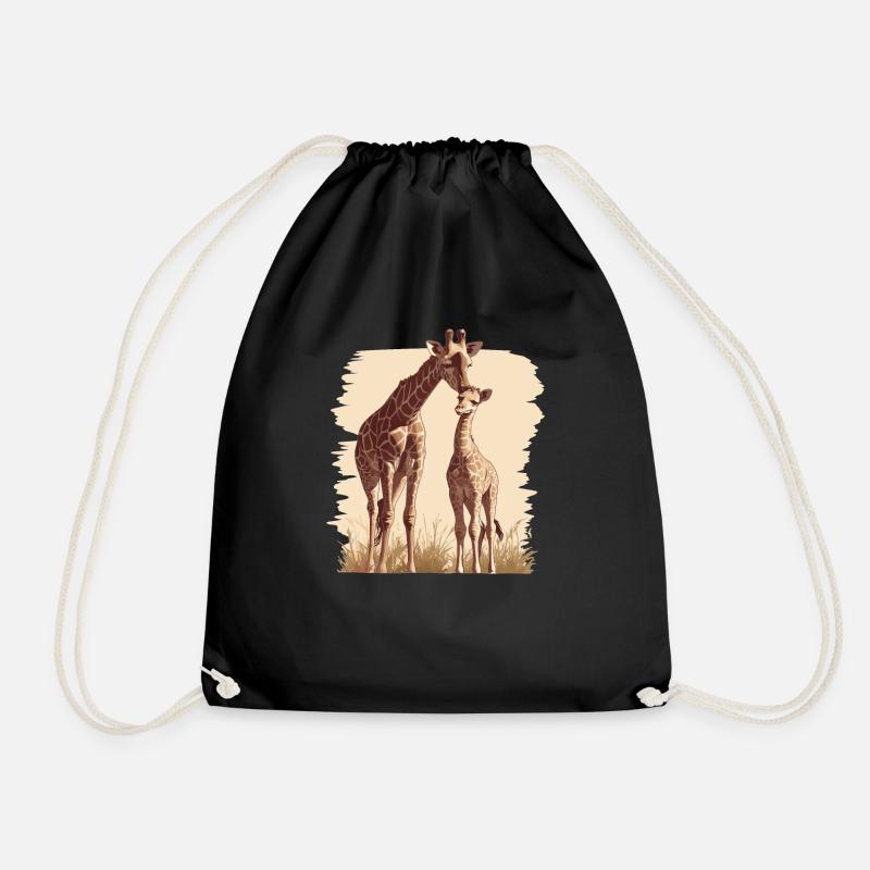 Giraffen Giraffe - Turnbeutel - Schwarz