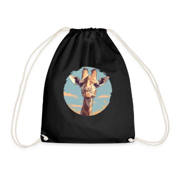 Giraffes Giraffe - Drawstring Bag - black - Front