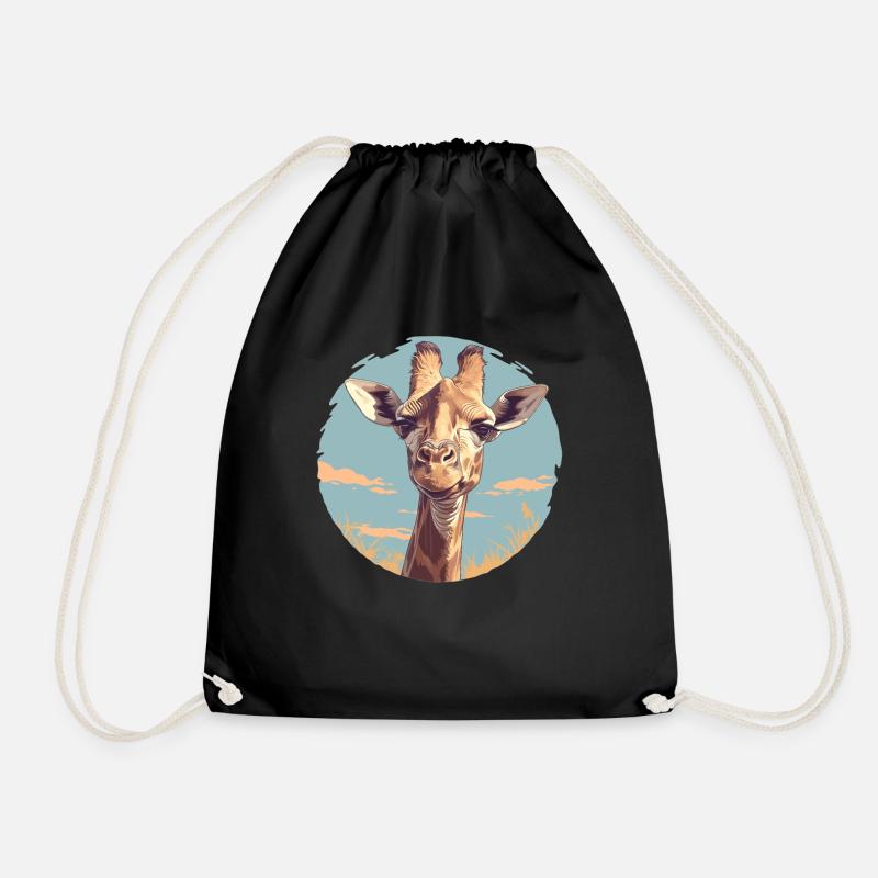 Giraffen Giraffe - Turnbeutel - Schwarz