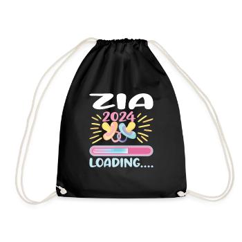 Zia 2024 Loading Aunt 2024 - Drawstring Bag - black - Front