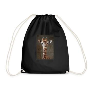 Giraffes Giraffe - Drawstring Bag - black - Front