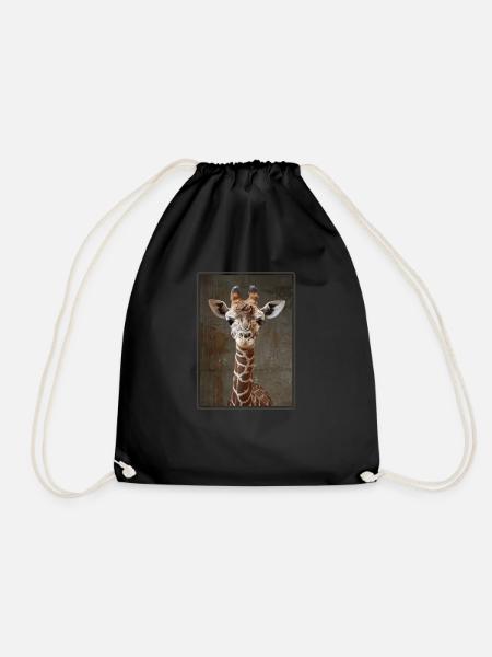 Giraffen Giraffe - Turnbeutel - Schwarz