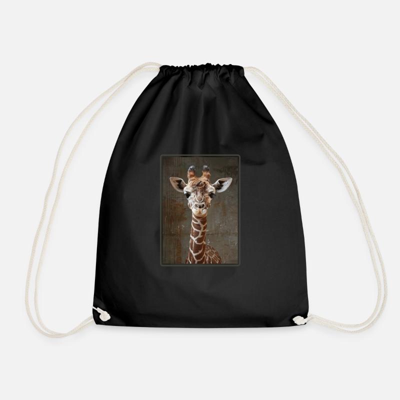 Giraffen Giraffe - Turnbeutel - Schwarz