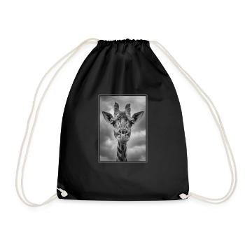 Giraffes Giraffe - Drawstring Bag - black - Front