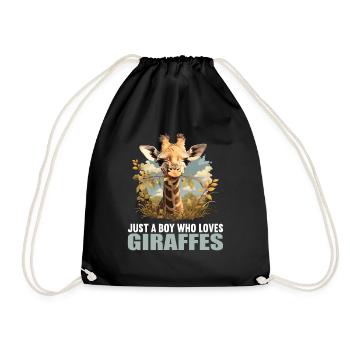 Giraffes Giraffe - Drawstring Bag - black - Front
