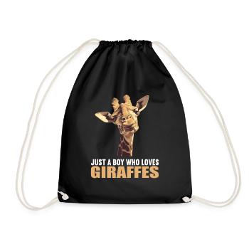 Giraffes Giraffe - Drawstring Bag - black - Front