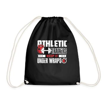 Athletic Trainers Keep It Under Wraps - Drawstring Bag - black - Front